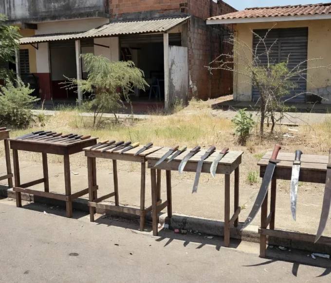 Operação em distribuidoras da Estrutural apreende armas brancas